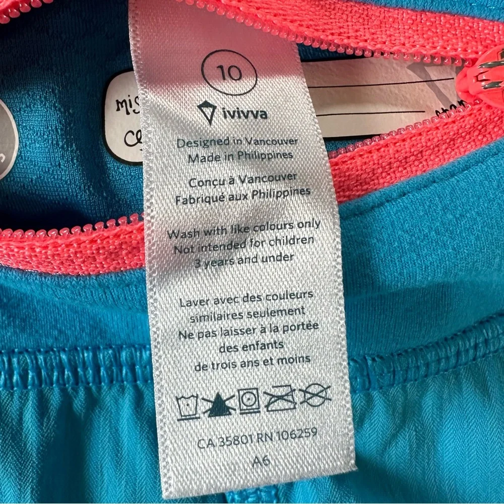 Ivivva by Lululemon Girls Running Shorts Size 10 Blue Lined